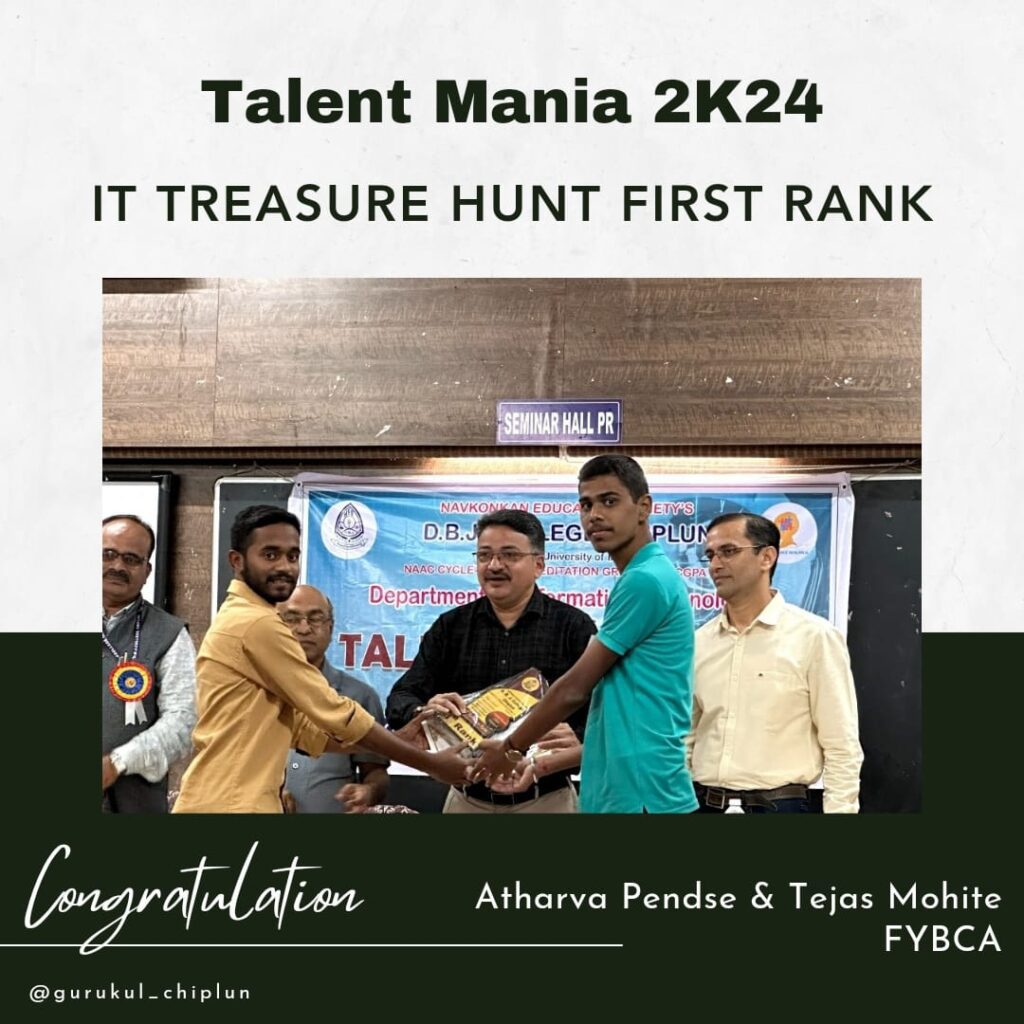 First Rank Treasure Hunt@talent mania 2K24