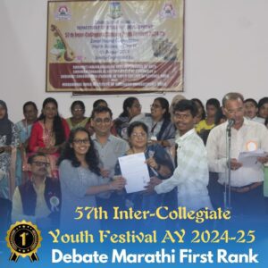 MU Youth Festival Debate Firs Rank Zonal