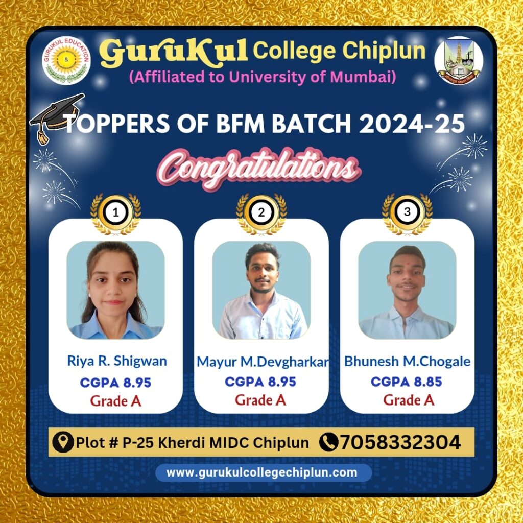 Toppers of BFM 2024-25
