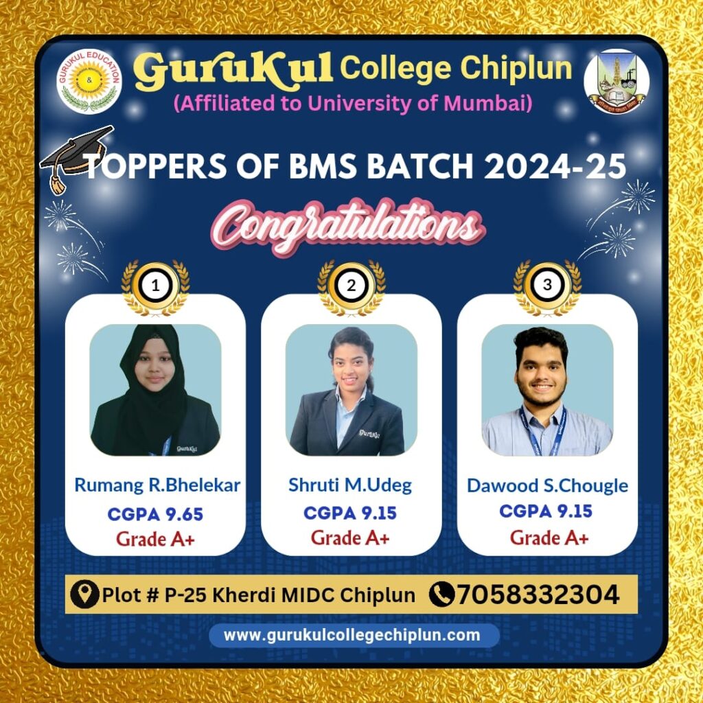 Toppers of BMS 2024-25
