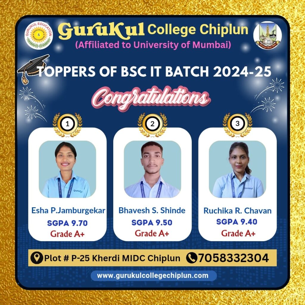 Toppers of TY BSc IT 2024-25